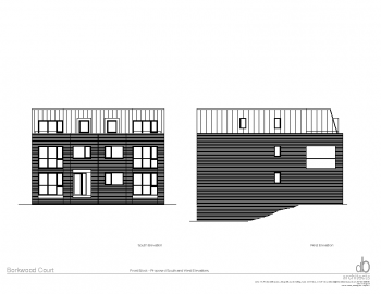 FRONT BLOCK -SOUTH AND WEST ELEVATIONS